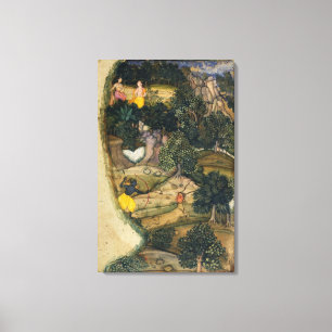 Rama, welches die goldenen Rotwild, vom "Ramayana" Leinwanddruck