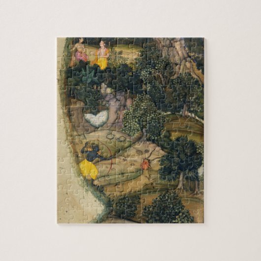 Rama, welches die goldenen Rotwild, vom "Ramayana" Puzzle (Vertikal)