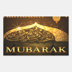 Ramadan Al Adha und Fiter Rechteckiger Aufkleber