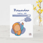 Ramadan Blessings - Cute Girl Karte (Gelbe Blume)