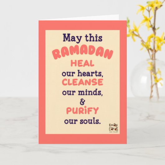 Ramadan - Blessings Karte (Gelbe Blume)