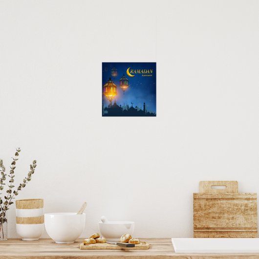 Ramadan Blue Colorful Lanterns Poster (Küche)