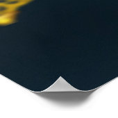 Ramadan Blue und Gold Moon Fanoos Poster (Ecke)