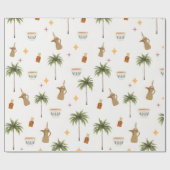 Ramadan Coffee & Dates Seamless Pattern Geschenkpapier (Flach)