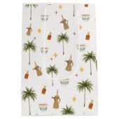 Ramadan Coffee & Dates Seamless Pattern Mittlere Geschenktüte (Rückseite)