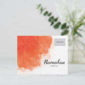 Ramadan Corporate Postcard - Orange Einladungspostkarte (Stehend Vorderseite)