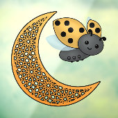 Ramadan Crescent Moon Ladybug Fensteraufkleber (Blatt 3)
