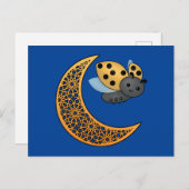 Ramadan Crescent Moon Ladybug Postkarte (Vorne/Hinten)