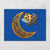 Ramadan Crescent Moon Ladybug Postkarte (Vorderseite)