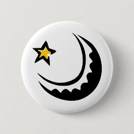 Ramadan Crescent Moon und Star Swoosh Button
