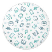 Ramadan Doodles Knob Keramikknauf (Vorderseite)