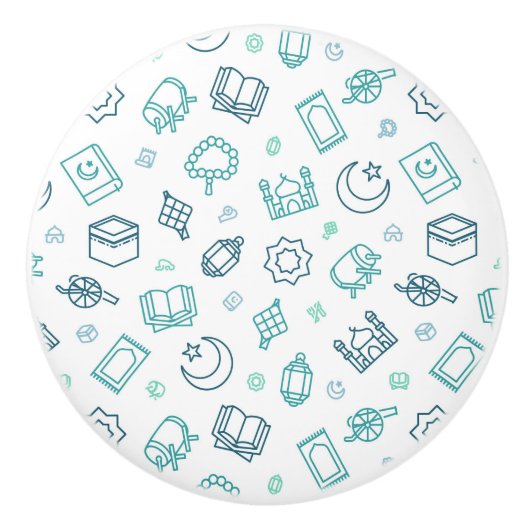 Ramadan Doodles Knob Keramikknauf (Vorderseite)