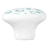 Ramadan Doodles Knob Keramikknauf (Seitenansicht)