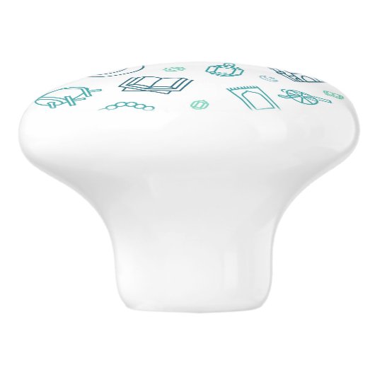 Ramadan Doodles Knob Keramikknauf (Seitenansicht)