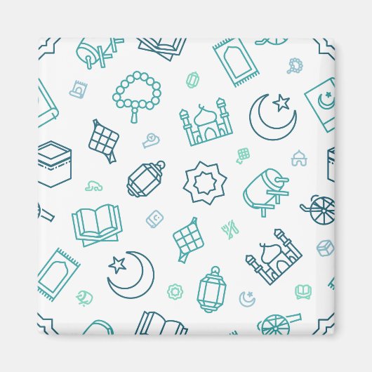 Ramadan Doodles Magnet (Vorne)