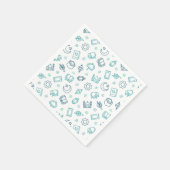 Ramadan Doodles Paper Napkins Serviette (Ecke)