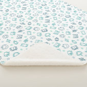 Ramadan Doodles Sherpa Blanket Sherpadecke (3/4)