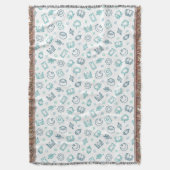 Ramadan Doodles Throw Decke (Vorderseite Vertikal)