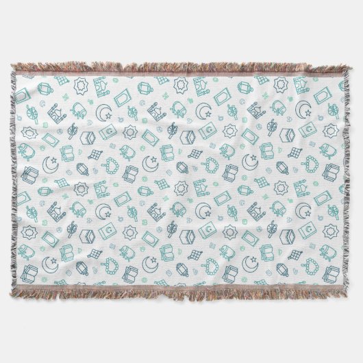 Ramadan Doodles Throw Decke (Vorderseite)