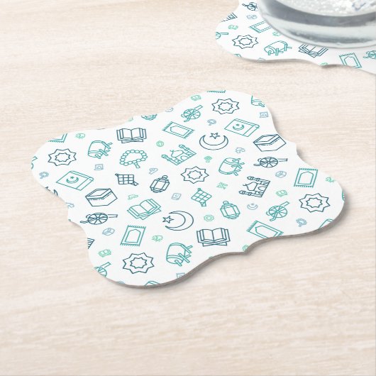 Ramadan Doodles Untersetzer (angewinkelt)