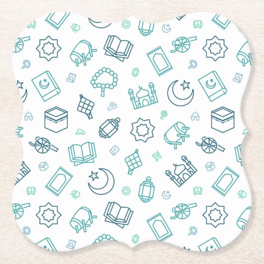 Ramadan Doodles Untersetzer (Vorderseite)