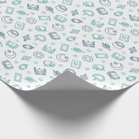 Ramadan Doodles Wrapping Paper Geschenkpapier (Ecke)