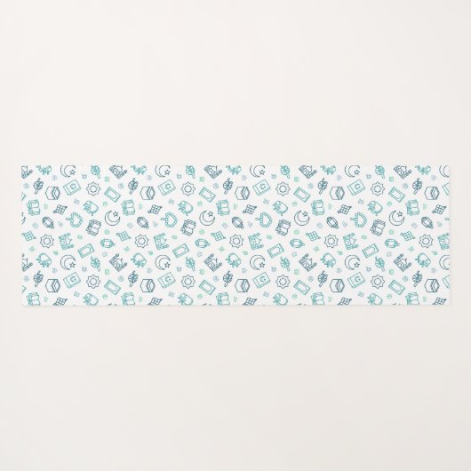 Ramadan Doodles Yoga Mat Yogamatte (Rückseite (Horizontal))
