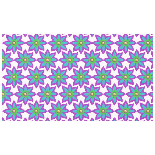 Ramadan Eid funkelnd Blume Tischdecke (Vorderseite (Horizontal))