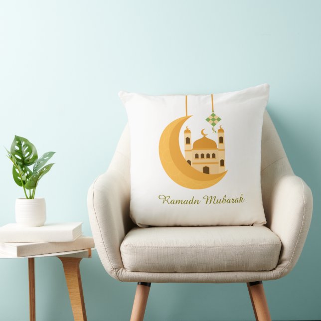 Ramadan Eid Mosque & Moon Accent Pillow Kissen (Stuhl )