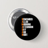 Ramadan Fasting Islam Muslime Allah Hajj Mecca Ges Button (Vorne & Hinten)