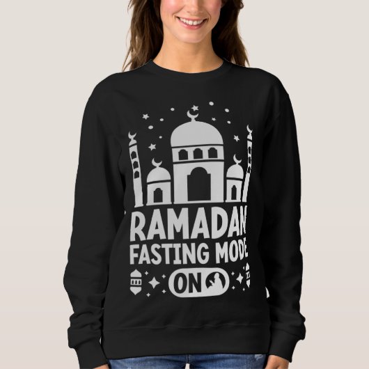 Ramadan Fasting Mode On Allah Religion Koran Islam Sweatshirt (Vorderseite)