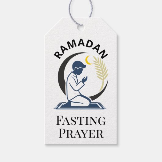 Ramadan Fasting Prayer Man Islamic Vector Graphic Geschenkanhänger (Vorderseite)