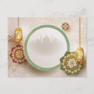 Ramadan Gold Red und Green Postkarte
