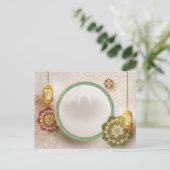 Ramadan Gold Red und Green Postkarte (Stehend Vorderseite)