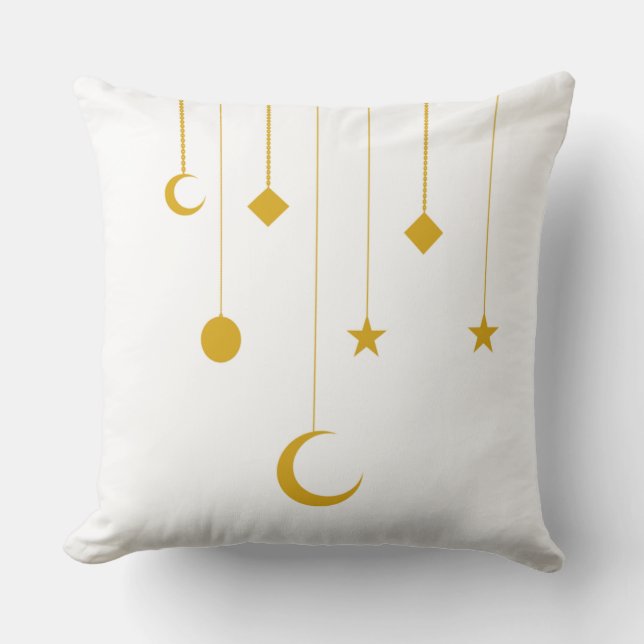 Ramadan Golden Hanging Ornaments Pillow Kissen (Vorderseite)