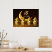 Ramadan Golden Moon und Fanoos Poster (Küche)