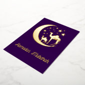 Ramadan - goldene Kamele - Einladung auf Folie (Gedreht)