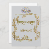 Ramadan-Goldkalligraphiegrüße Feiertagskarte (Vorne/Hinten)