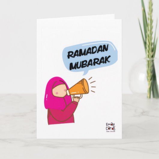 Ramadan Greetings - Cute Girl Karte (Vorderseite)