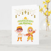 Ramadan-Grußkarte Karte (Gelbe Blume)