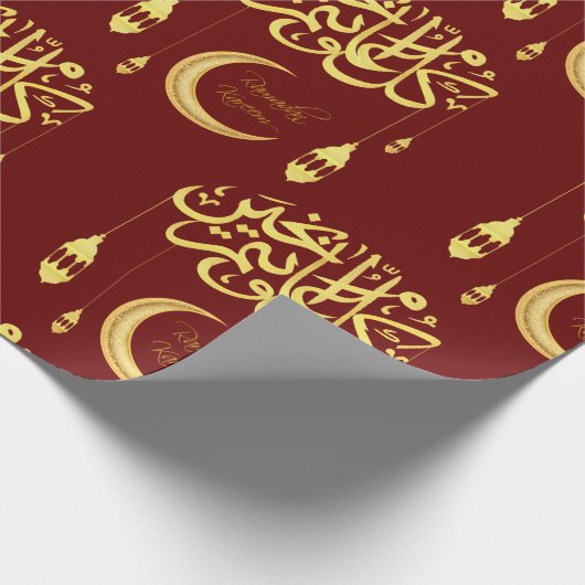 Ramadan grüßt goldenes Packpapier (Ecke)