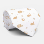 Ramadan Happy Eid White Beige Krawatte (Gerollt)