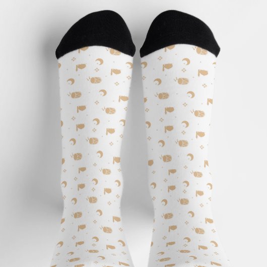 Ramadan Happy Eid White Beige Socken (Oben)