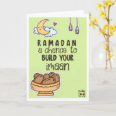 Ramadan - Heiliger Monat Segen - Cute Karte (Gelbe Blume)