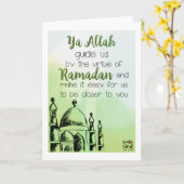 Ramadan - Heiliger Monat Segen - Dua Karte (Gelbe Blume)