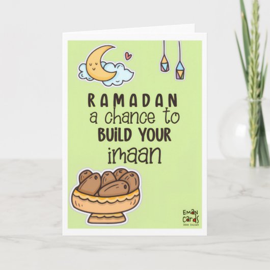 Ramadan - Holy Month Blessings - Cute Karte (Vorderseite)