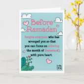 Ramadan - Holy Month Blessings Karte (Gelbe Blume)
