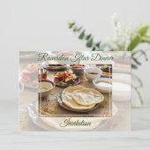 Ramadan Iftar Abendessen Islamische muslimische Ei Einladung (Stehend Vorderseite)