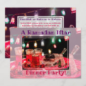 Ramadan Iftar Abendessen Islamisches muslimisches  Einladung (Vorne/Hinten)