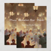 Ramadan-Iftar-Essen Einladung (Vorne/Hinten)